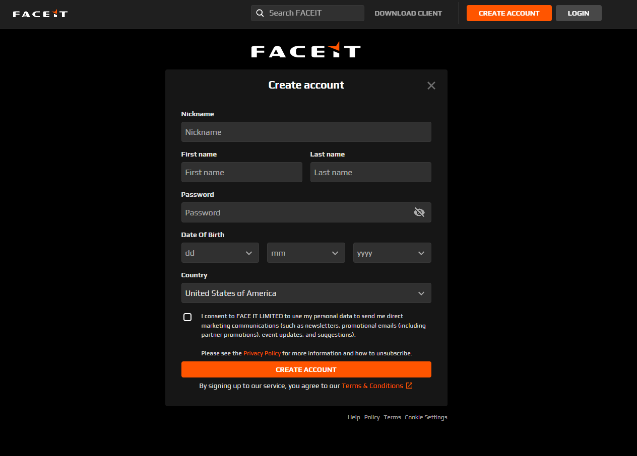 FACEIT Verifications, Verify FACEIT Accounts