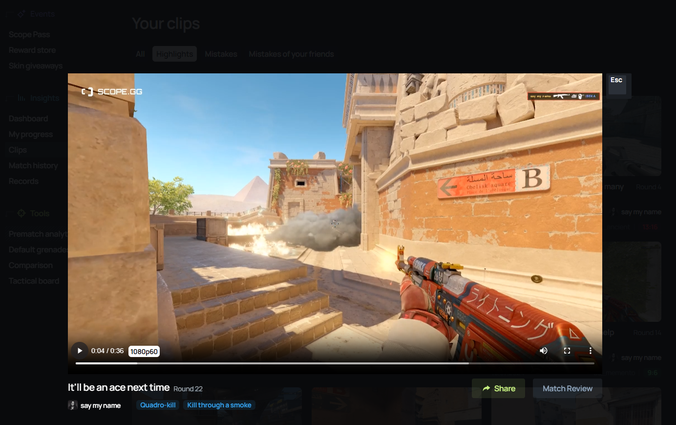 Scope.gg Clips. How to watch your best moments in CS2? Guide by Scope.gg