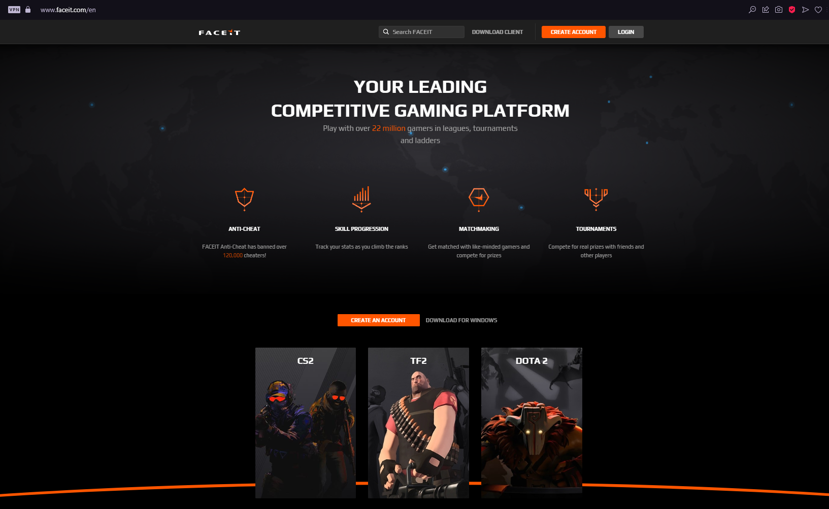 faceit main page