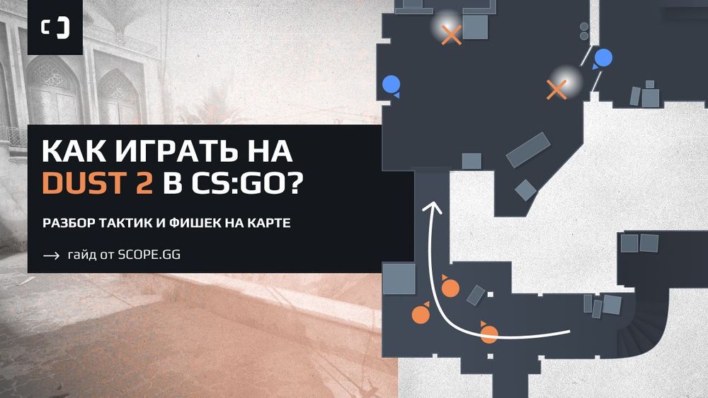 Как играть на Dust 2 в CS:GO? Разбор тактик и фишек на карте. Гайд от SCOPE.GG