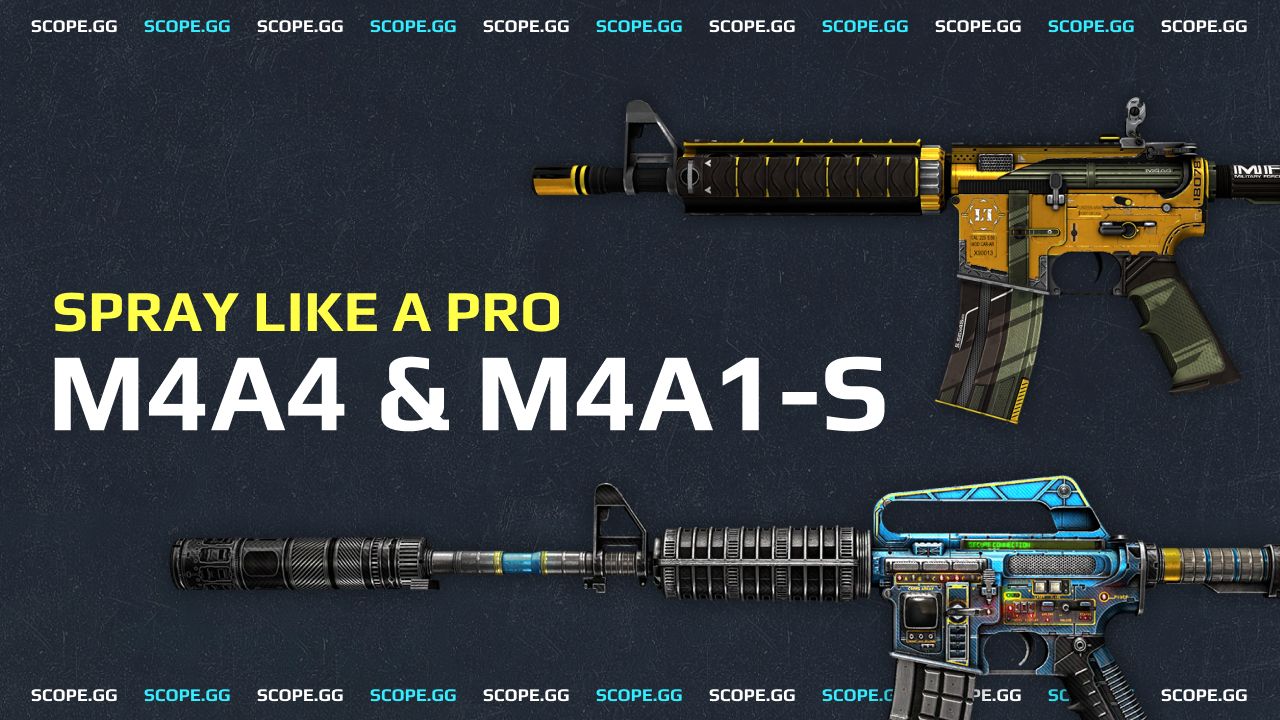 Shoot like a pro. M4A4 & M4A1S features, spray, recoil