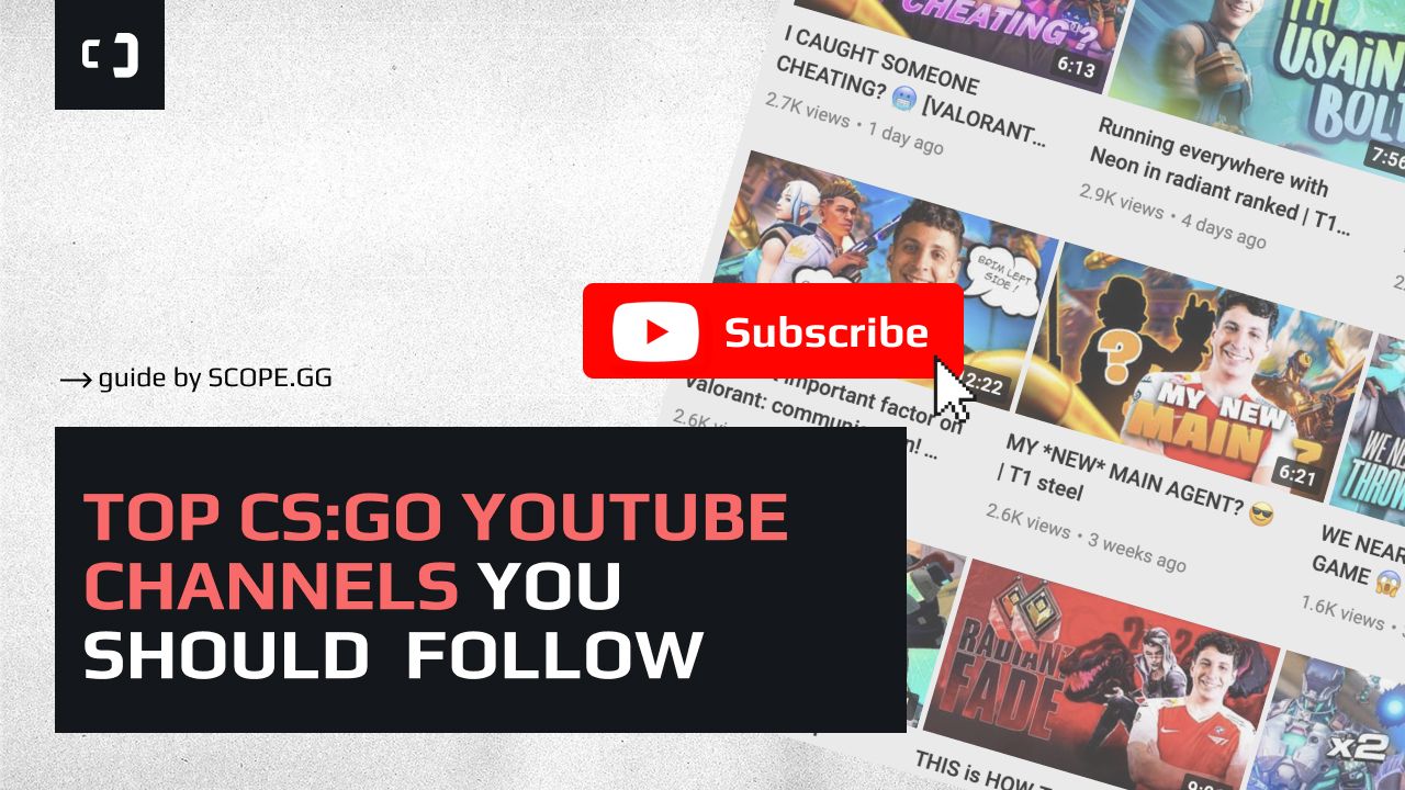 What CS:GO YouTube channels should you follow and why? Guide by SCOPE.GG